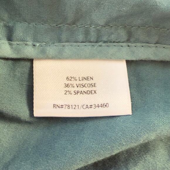 Eileen Fisher Linen Open Front Blazer Lightweight Jacket in Slate Blue, XS P - Picture 10 of 11